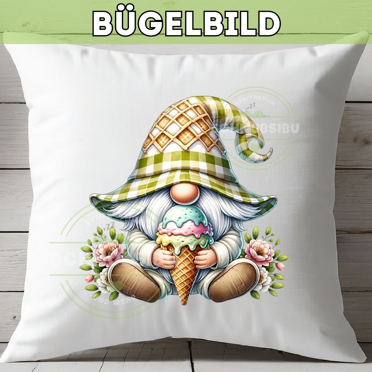 Bügelbild Wichtelkollektion - Eis